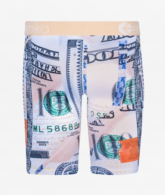 Ethika Kids Blue Hunnids Natural Boxer Briefs - thumbnail 2