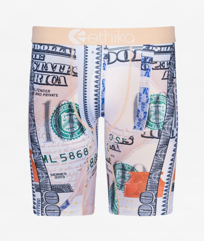 Ethika Kids Blue Hunnids Natural Boxer Briefs