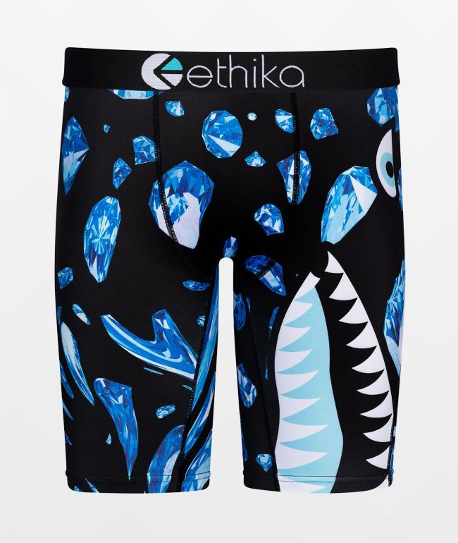 Ethika Kids Bomber Diamond Drip Black Boxer Briefs