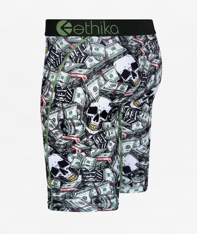 Ethika Kids Cash Rules Green Boxer Briefs - thumbnail 3
