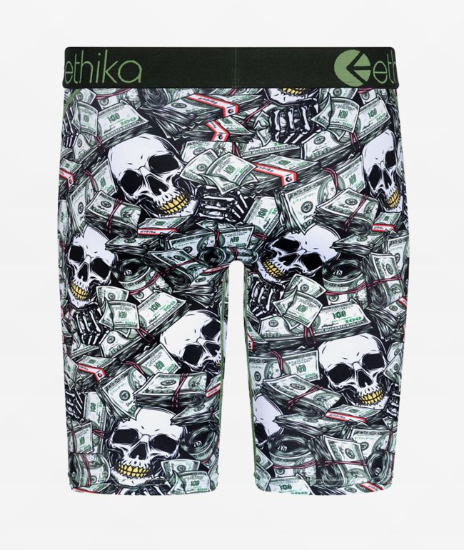 Ethika Kids Cash Rules Green Boxer Briefs - thumbnail 2