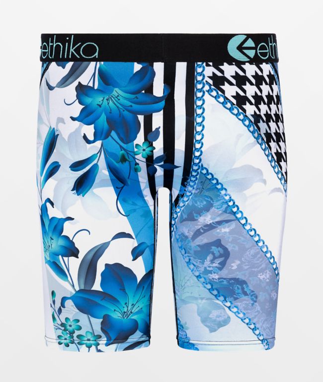 Ethika Kids Full Bloom Blue Boxer Briefs - thumbnail 2