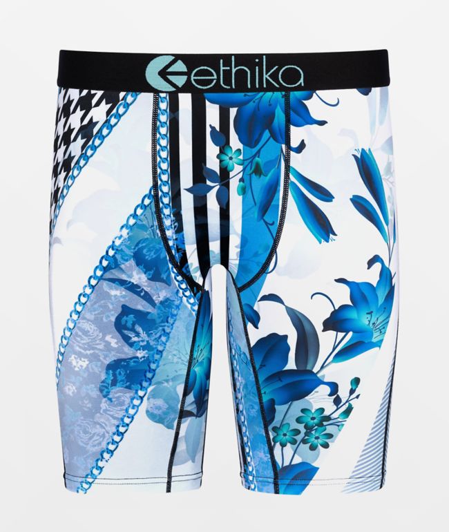 Ethika Kids Full Bloom Blue Boxer Briefs