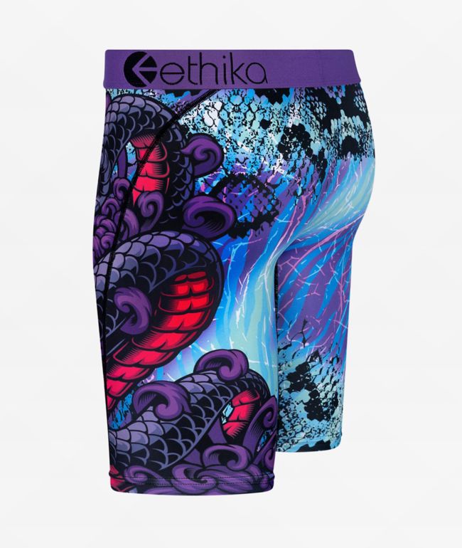 Ethika Kids Jungle Fight Purple Boxer Briefs - thumbnail 3