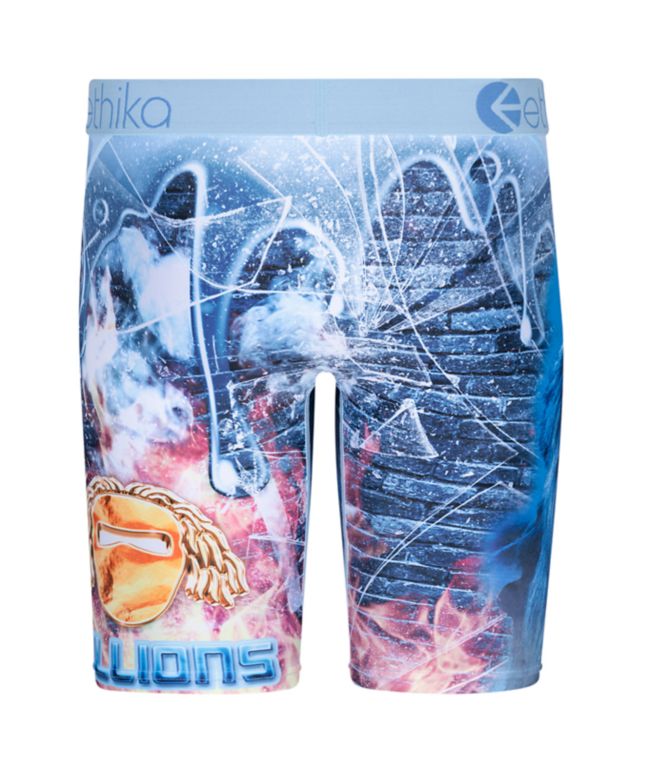 Ethika Kids Lion Brix Blue Boxer Briefs - thumbnail 2
