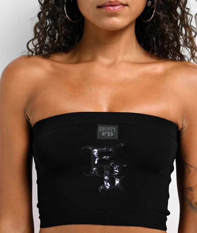FB County Airbrush Black Tube Top - thumbnail 3