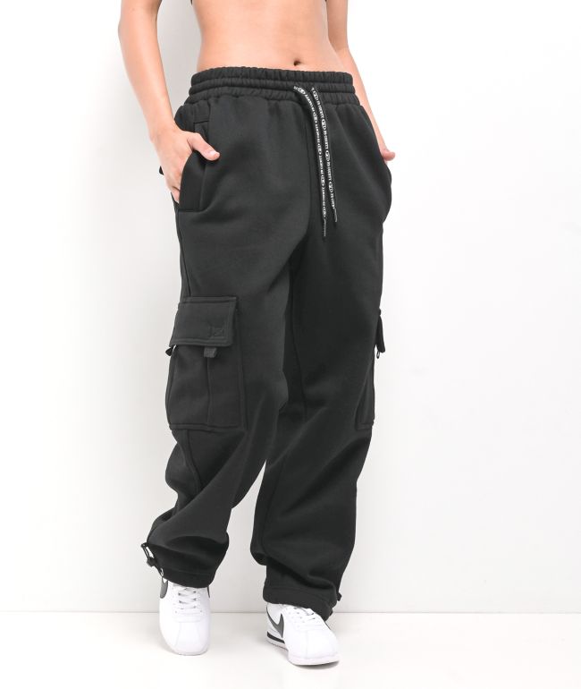FB County Black Cargo Sweatpants