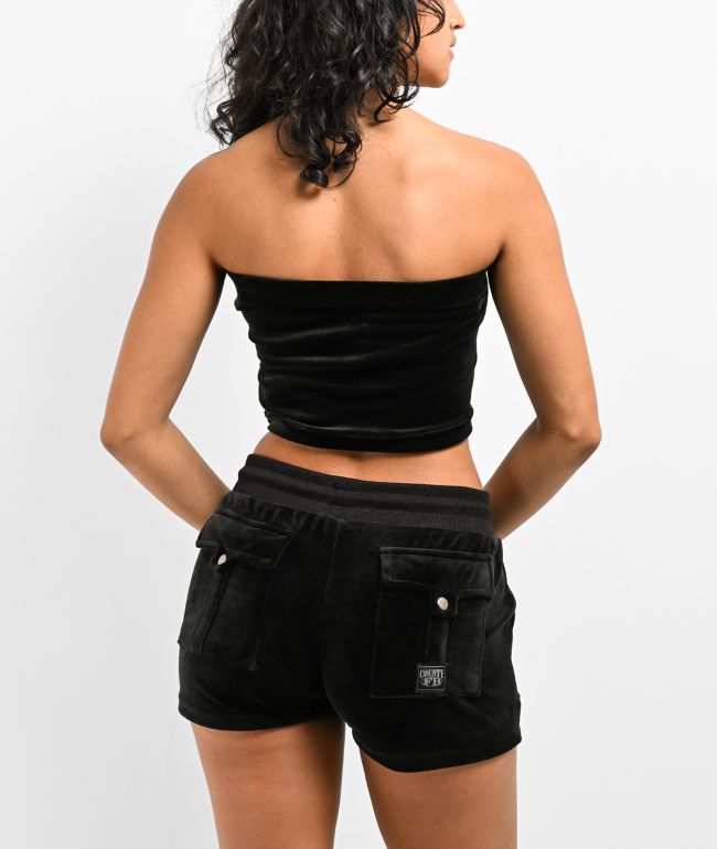 FB County Black Velour Tube Top - thumbnail 2