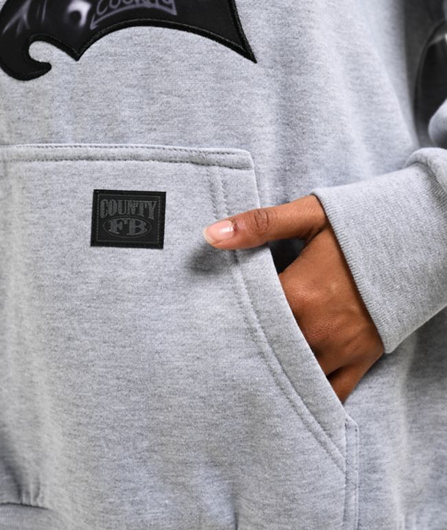 FB County Bold Embroidery Grey Hoodie - thumbnail 3