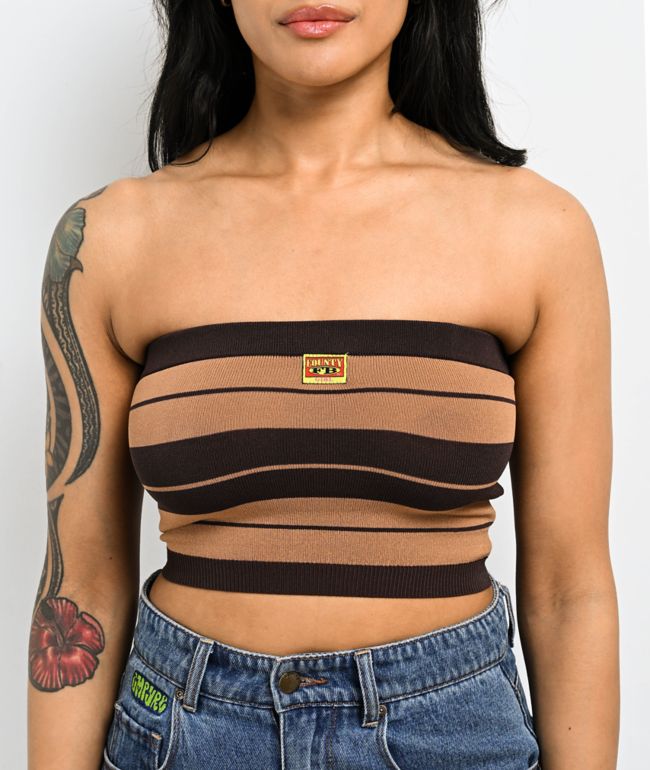 FB County Charlie Brown Brown Tube Top - thumbnail 3