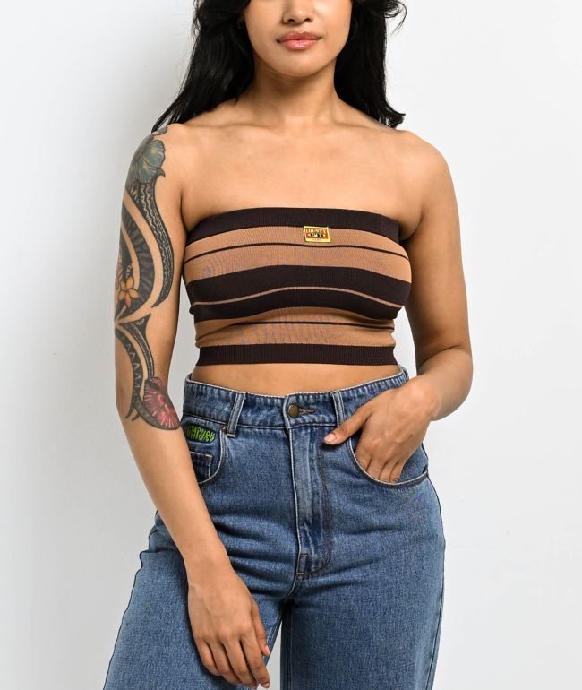FB County Charlie Brown Brown Tube Top