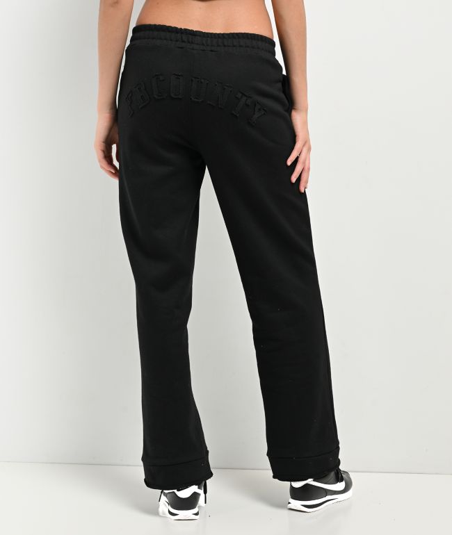 FB County French Terry Black Sweatpants