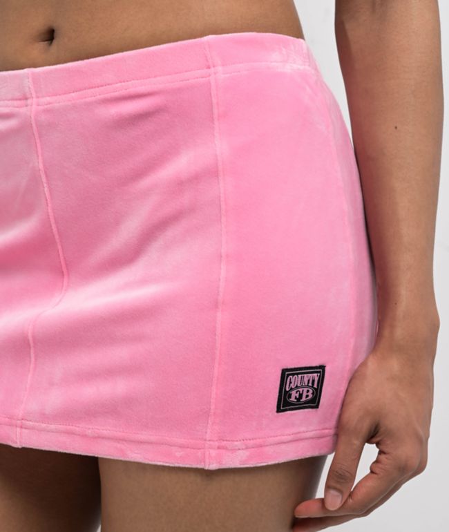 FB County Pink Velour Skirt - thumbnail 3