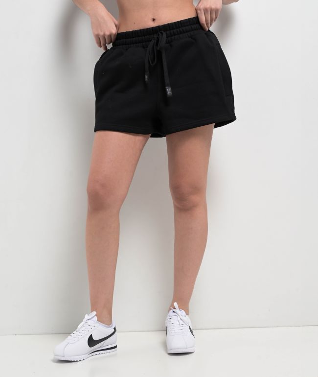 FB County Rhinestone Black Sweat Shorts - thumbnail 2