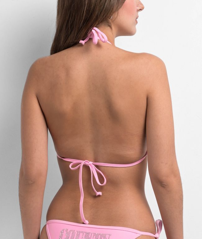 FB County Rhinestone Pink Bikini Top - thumbnail 2