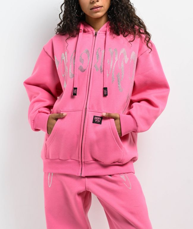 FB County Rhinestone Pink Hoodie