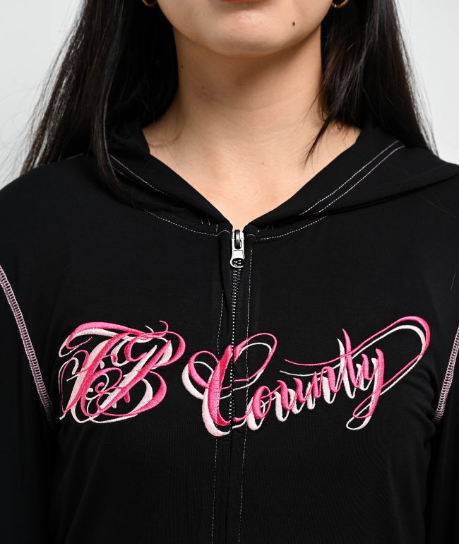 FB County Slinky Black Zip Hoodie - thumbnail 3