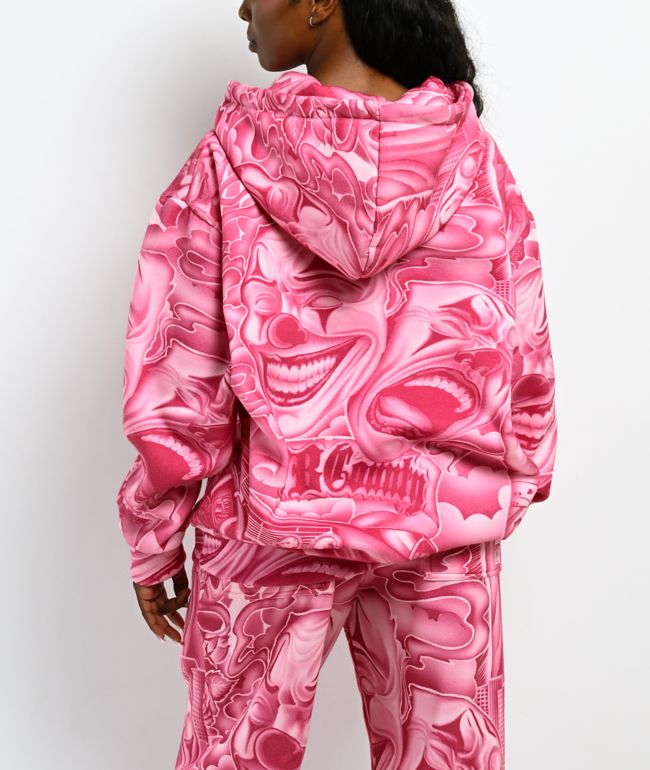 FB County Smile Now Cry Later Pink Zip Hoodie - thumbnail 2