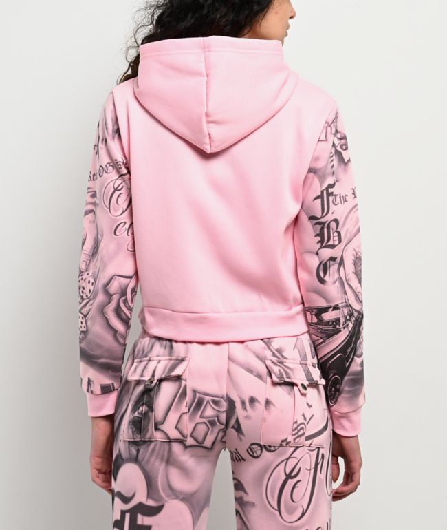 FB County Tatted Up Pink Zip Hoodie - thumbnail 2
