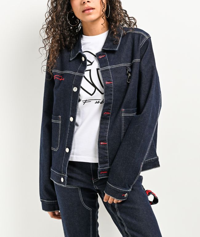 FUBU Classic Dark Blue Denim Jacket - thumbnail 2