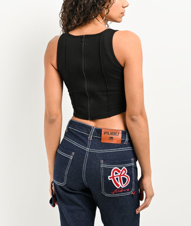 FUBU Knit Black Tank Top - thumbnail 2