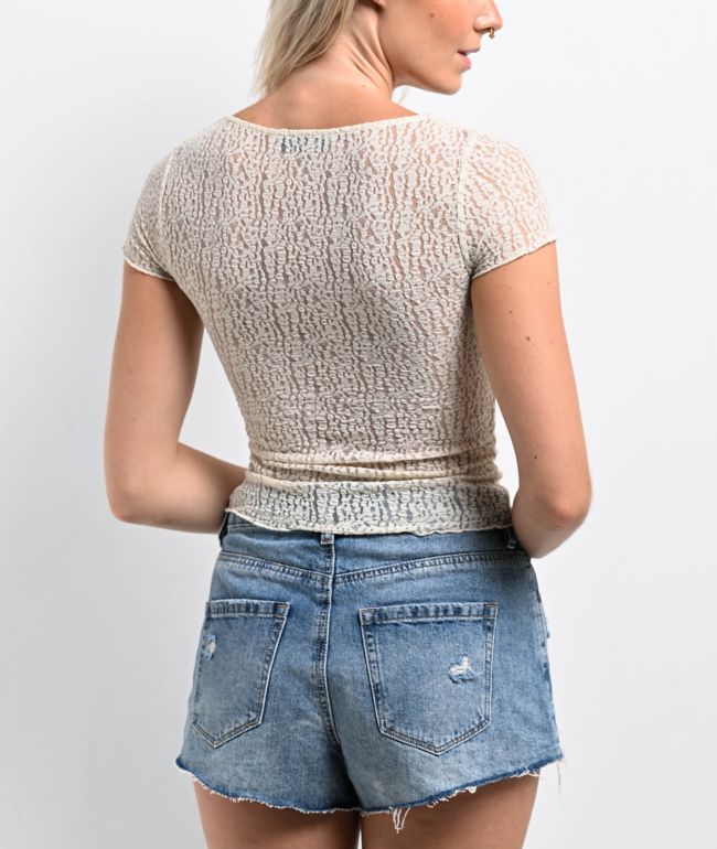 Freeworld Fancy Lace Birch top - thumbnail 2