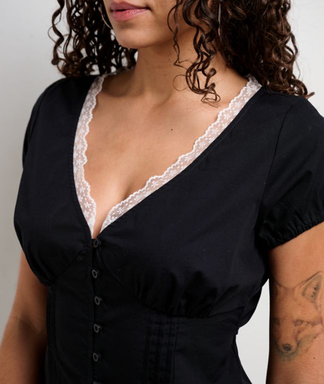 Freeworld Isabella Black Button Up Shirt - thumbnail 3