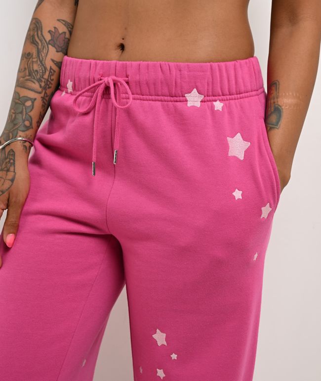 Freeworld Issa Star Pink Relaxed Sweatpants - thumbnail 3