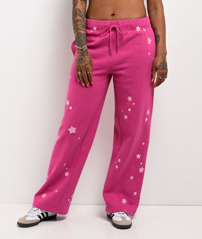 Freeworld Issa Star Pink Relaxed Sweatpants