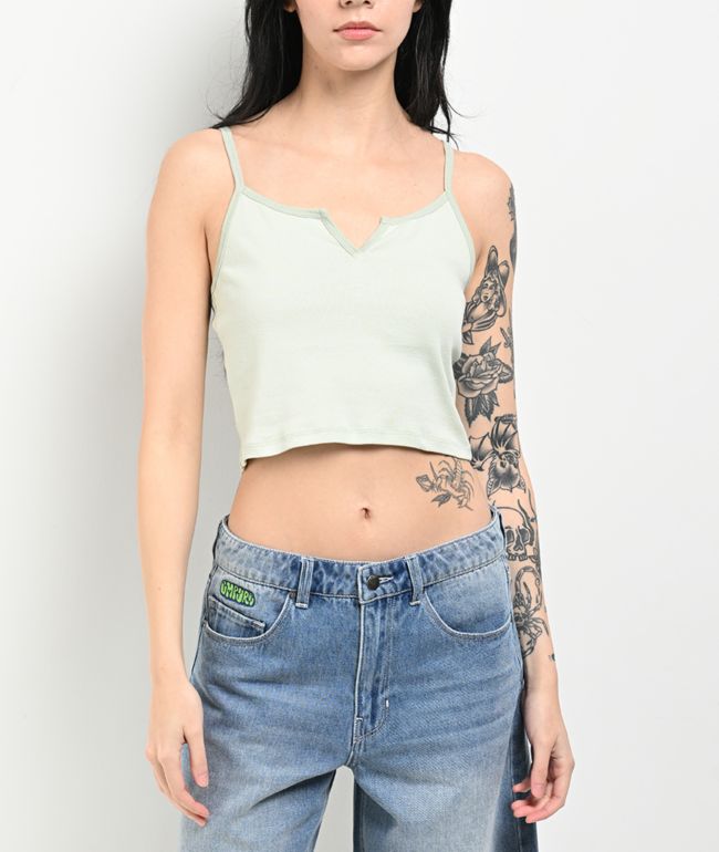 Freeworld Mirabelle Aqua Crop Tank Top