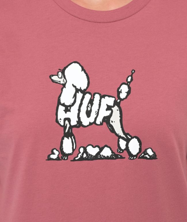 HUF Fresh Cut Poodle Mauve T-Shirt - thumbnail 3