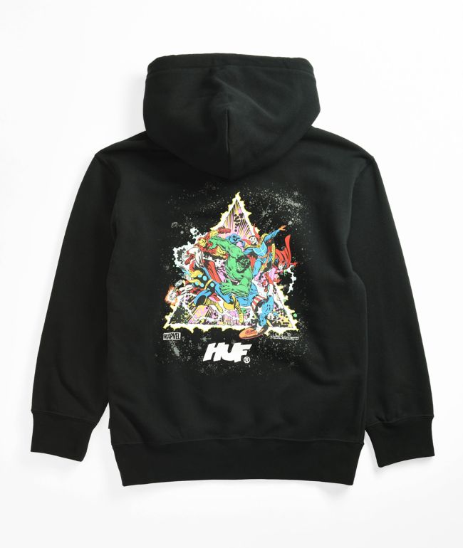 HUF x Marvel Kids Cosmic Assemblage Black Hoodie