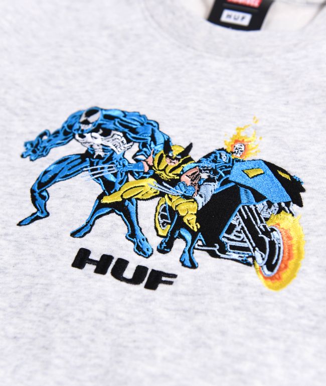 HUF x Marvel Kids Team Up Grey Crewneck - thumbnail 3