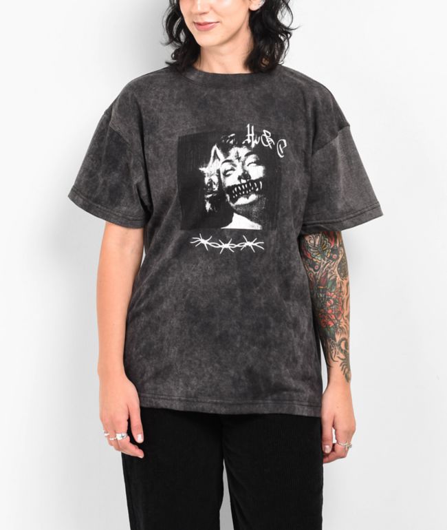 Hell & Company Demon Eyes Black Wash T-Shirt