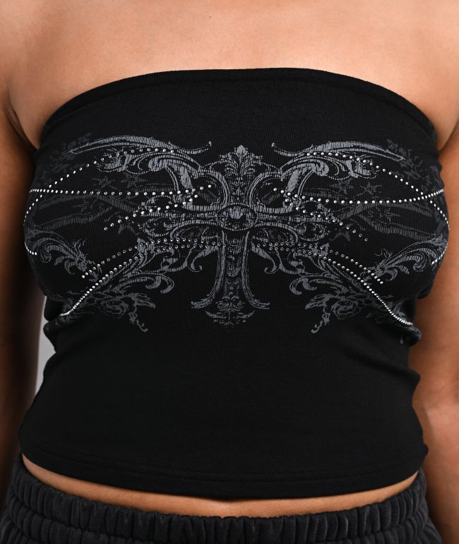 Insomnia Visuals Centerpiece Black Tube Top - thumbnail 3