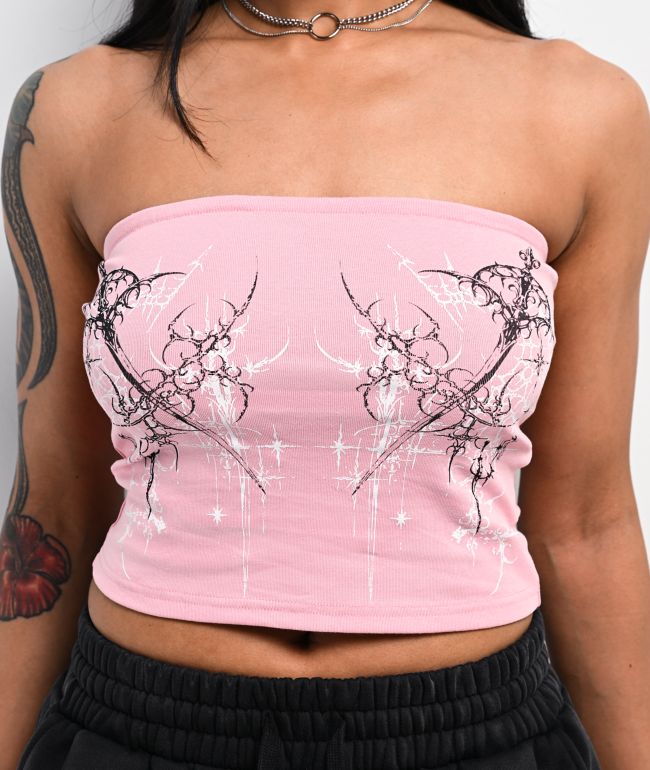 Insomnia Visuals Dagger Pink Tube Top - thumbnail 3