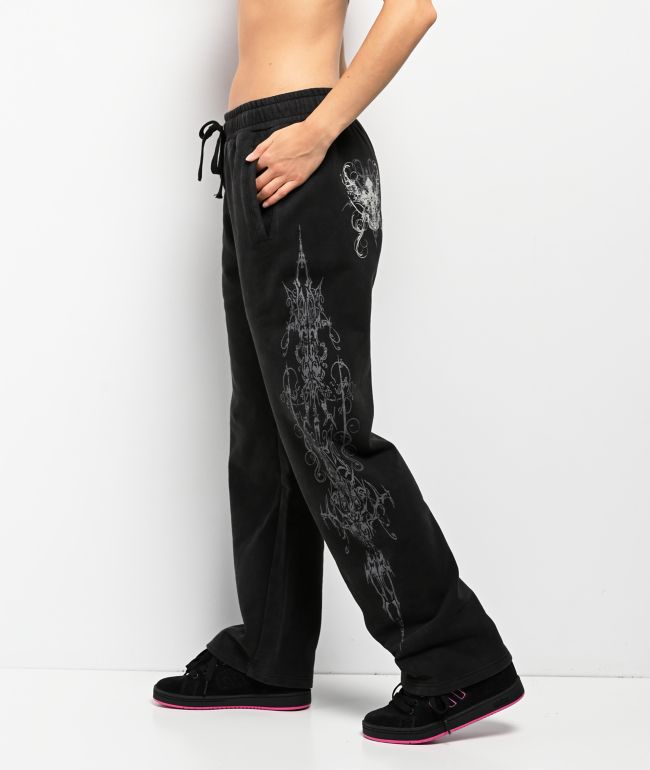 Insomnia Visuals Double Cross Black Sweatpants