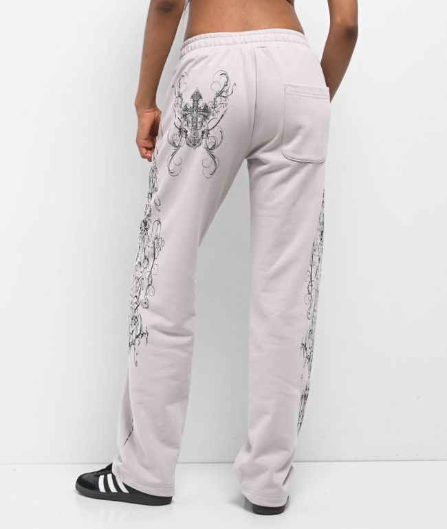Insomnia Visuals Double Cross Grey Sweatpants - thumbnail 2