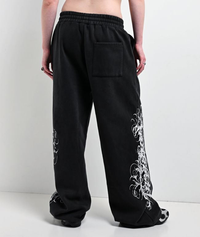 Insomnia Visuals Eternal Black Wash Sweatpants - thumbnail 2
