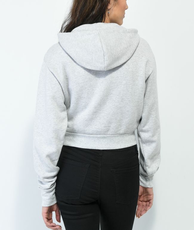 JV by Jac Vanek Dead Inside Heather Grey Crop Hoodie - thumbnail 3