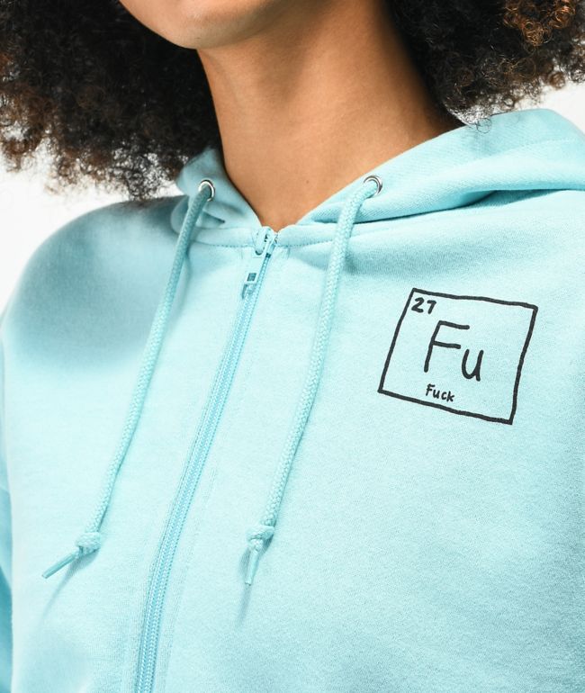 JV by Jac Vanek FU Blue Crop Zip Hoodie - thumbnail 3