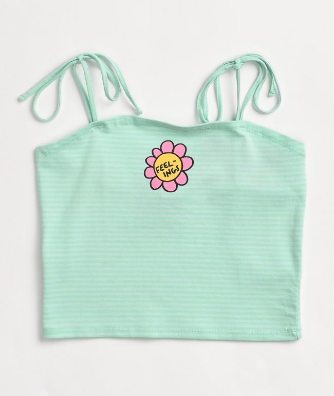 JV by Jac Vanek Feelings Blue Crop Tank Top