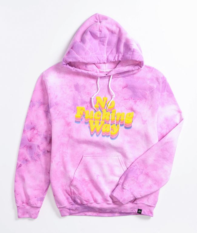 JV by Jac Vanek No F-ing Way Purple Tie Dye Hoodie