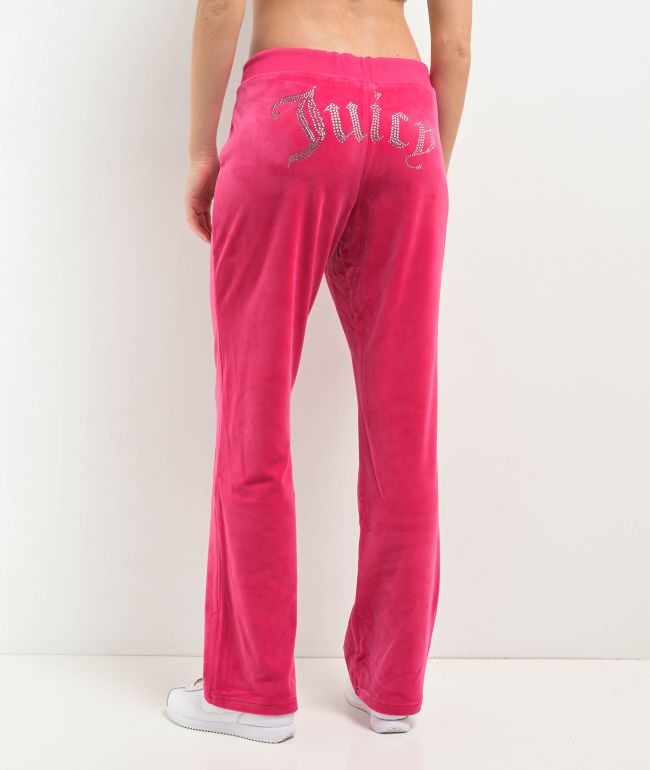 Juicy Couture OG Big Bling Free Love Velour Track Pants