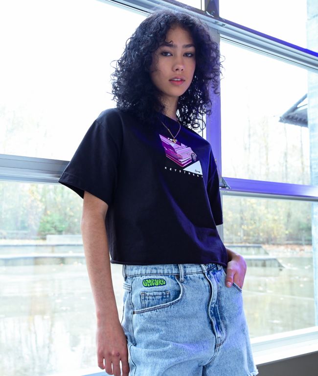 Key Street Autobahn Black Crop T-Shirt - thumbnail 2