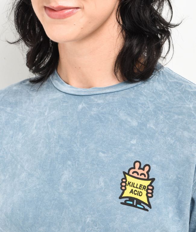 Killer Acid Duality Blue Mineral Wash T-Shirt - thumbnail 3