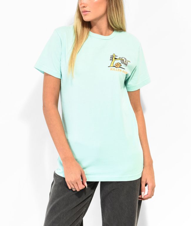 Killer Acid Melting Cat Light Blue T-Shirt - thumbnail 2