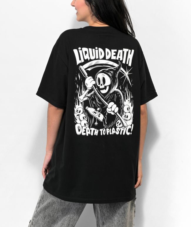 Liquid Death Bottle Slaughter Black T-Shirt