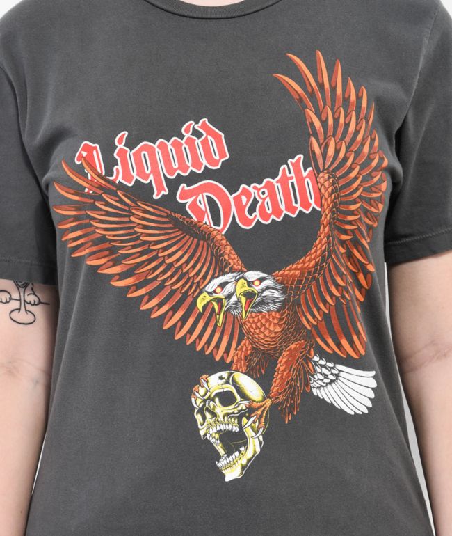 Liquid Death Ride Or Die Grey T-Shirt - thumbnail 2