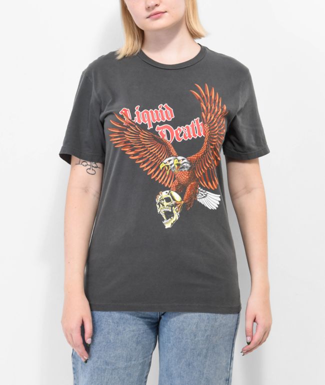 Liquid Death Ride Or Die Grey T-Shirt
